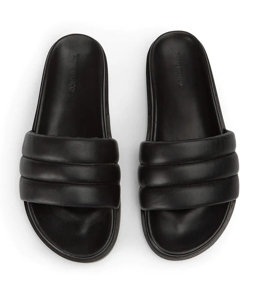 Lucas Black Nappa Sandals | Tony Bianco (ANZ)