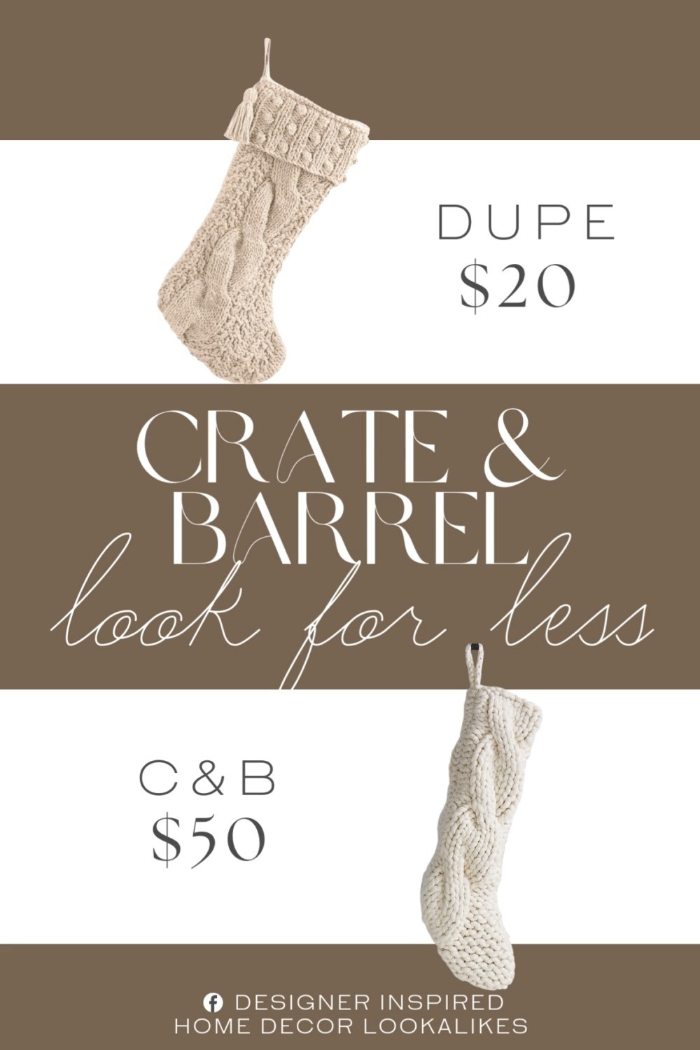 Inspired by Crate & Barrel Cozy Knit Christmas Stocking. Chunky Knit Holiday Stocking. Plush Knit Christmas Stocking. Seasonal Decorative Stocking. Modern Knit Stocking. Festive Holiday Stocking. Rustic Christmas Stocking.     

Home more affordable option find copy cat similar look for less budget friendly affordable cheap cheaper beautiful pretty. Clearance sale coupon code discount code promo code luxury lookalike look a like Inspo inspiration inspired by idea ideas Love like these? I share multiple every day in my FB group.
#crateandbarrelinspired #christmasstocking #christmasdecor #holidayvibes #cableknit #decorativestocking #chunkyknit #knitstocking #holidayinspo 

 #LTKHoliday #LTKHome #LTKFindsUnder50