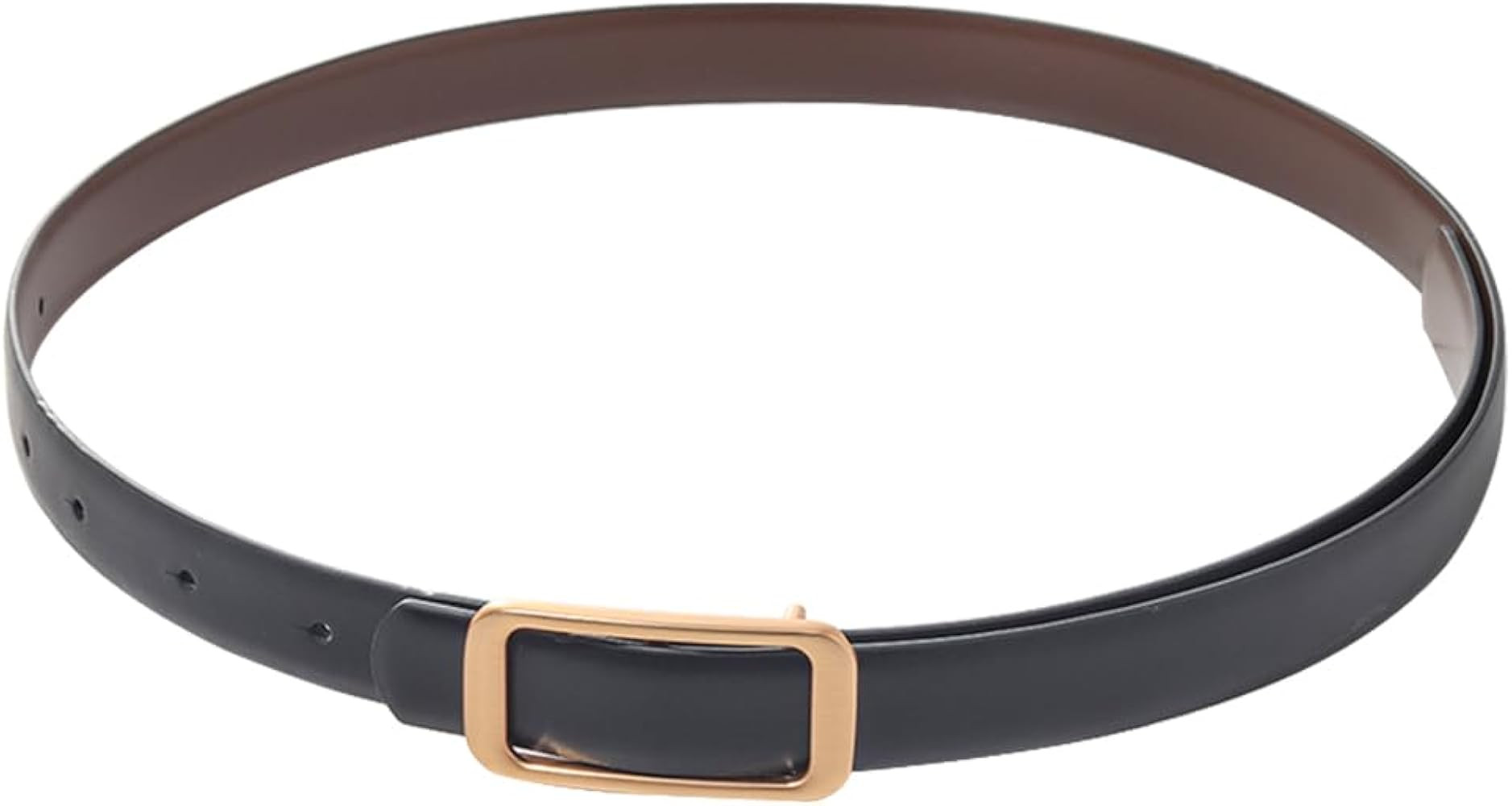 Women's Reversible Bovine Leather Belt Thin Fashion Waist Belts for Jeans Pants Dresses | Amazon (US)