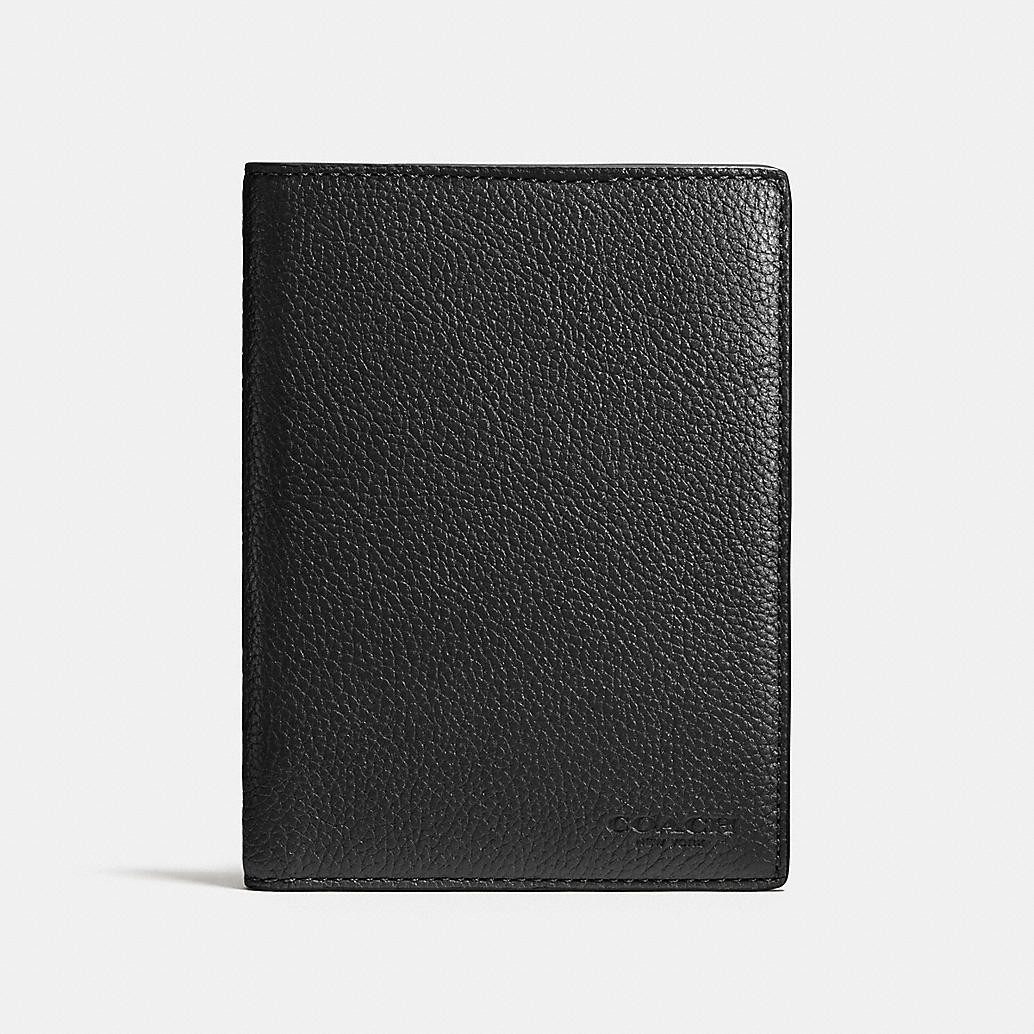 Passport Case in Refined Pebble Leather | Coach (US)