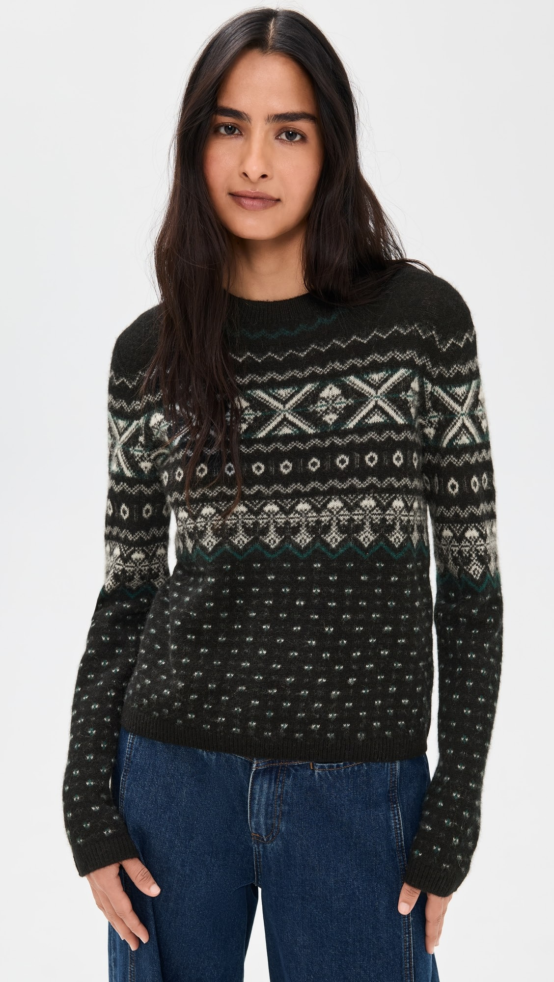 Boiled Fair Isle Mock Neck Sweater | Shopbop