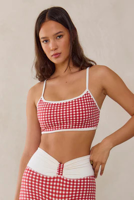 Astoria LUXE BALANCE Minimalist Sports Bra - Red Gingham | astoria activewear