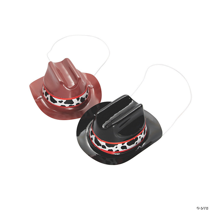 5" x 2 1/2" Mini Brown Cowboy Hat Party Decorations – 12 Pc. | Oriental Trading Company