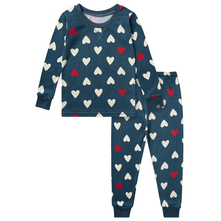 Modern Moments by Gerber Toddler Neutral Valentine´s Day Super Soft Pajama Set, 2-Piece, Sizes 1... | Walmart (US)