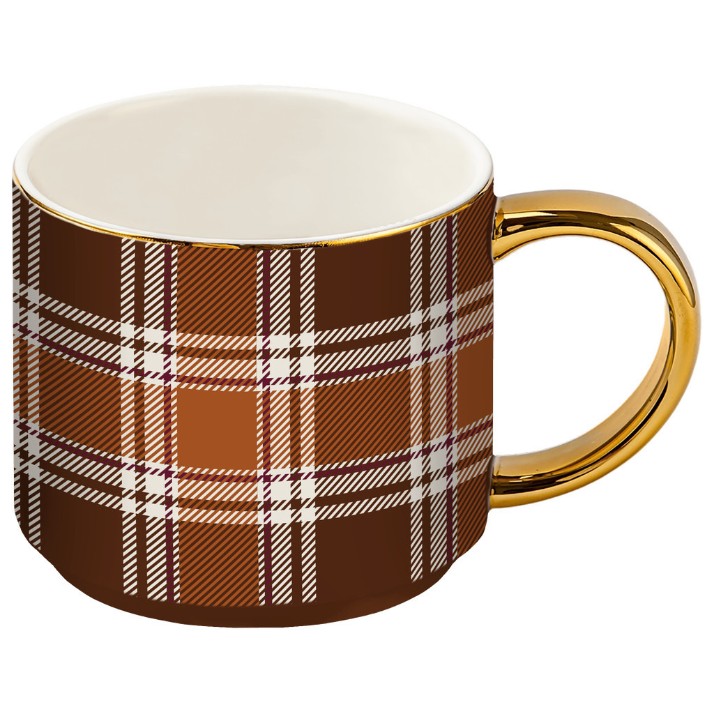 SWEET WATER DECOR Fall Plaid 14 oz Coffee Mug in Brown Plaid at Nordstrom | Nordstrom