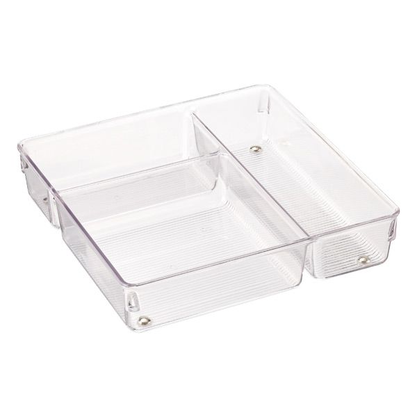 iDesign Linus 3-Section Drawer Organizer | The Container Store