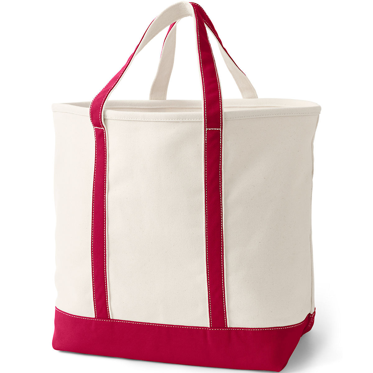 Extra Large Natural 5 Pocket Open Top Canvas Tote Bag | Lands' End (US)