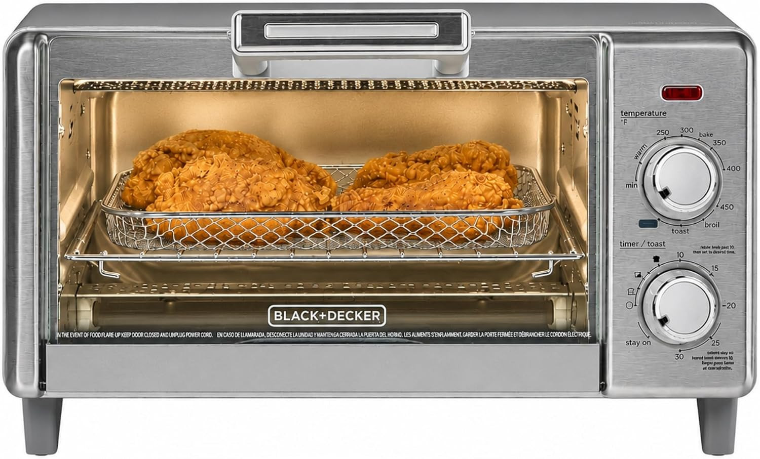 BLACK+DECKER 4-Slice Air Fry Toaster Oven, 5-in-1 Countertop Oven | Amazon (US)