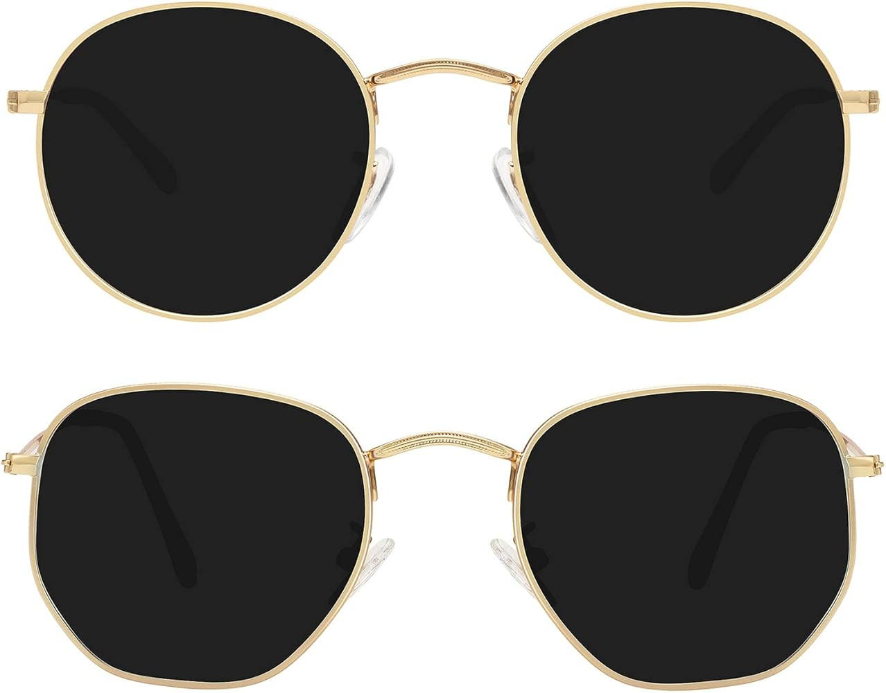 WOWSUN Polarized Sunglasses for Women Metal Frame Double Bridge UV 400 Fashion Sunnies WS3942 | Amazon (CA)