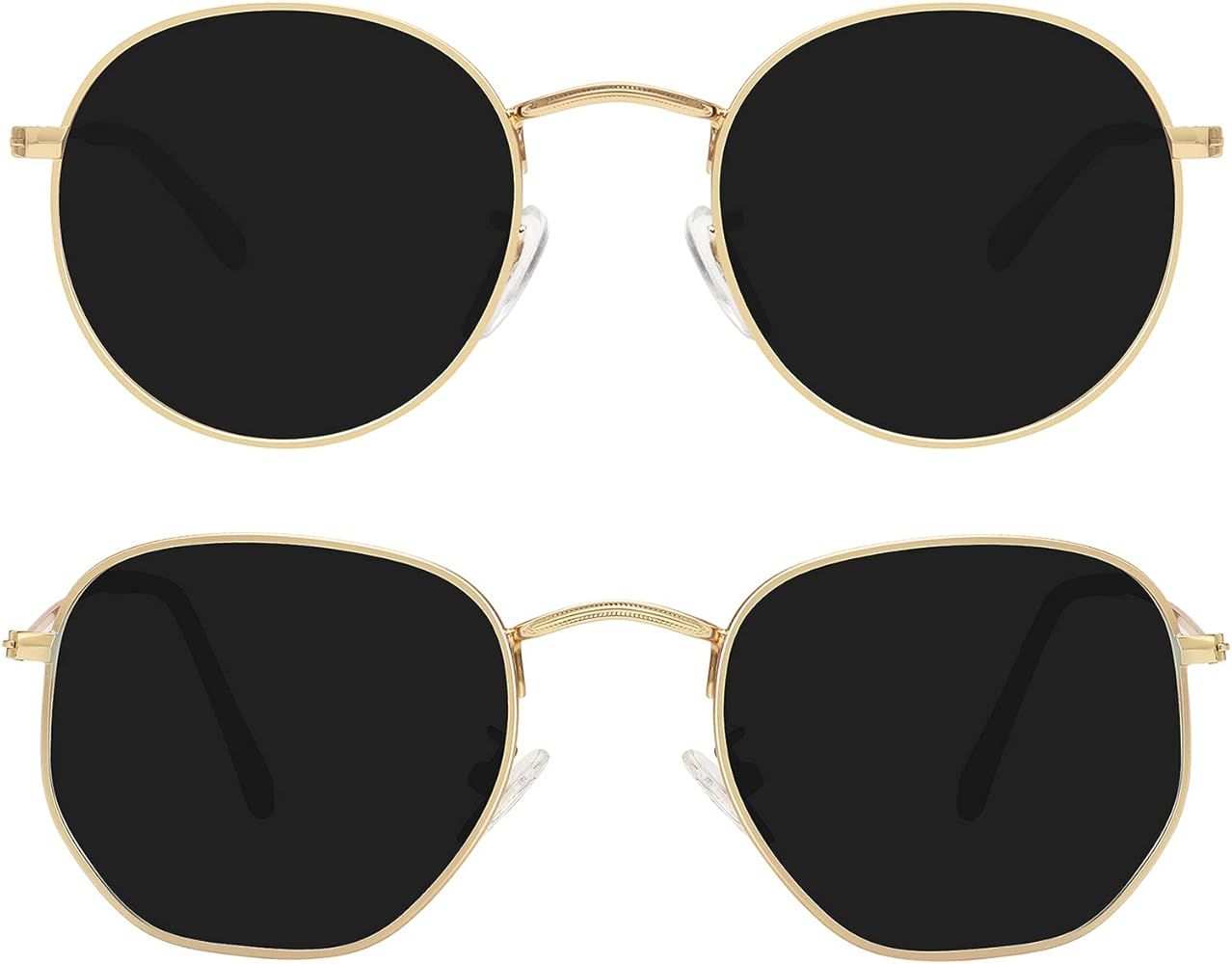 WOWSUN Polarized Sunglasses for Women Metal Frame Double Bridge UV 400 Fashion Sunnies WS3942 | Amazon (CA)