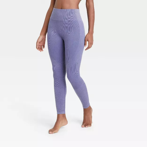 Women's High-Rise Ribbed Seamless 7/8 Leggings - JoyLab™ | Target