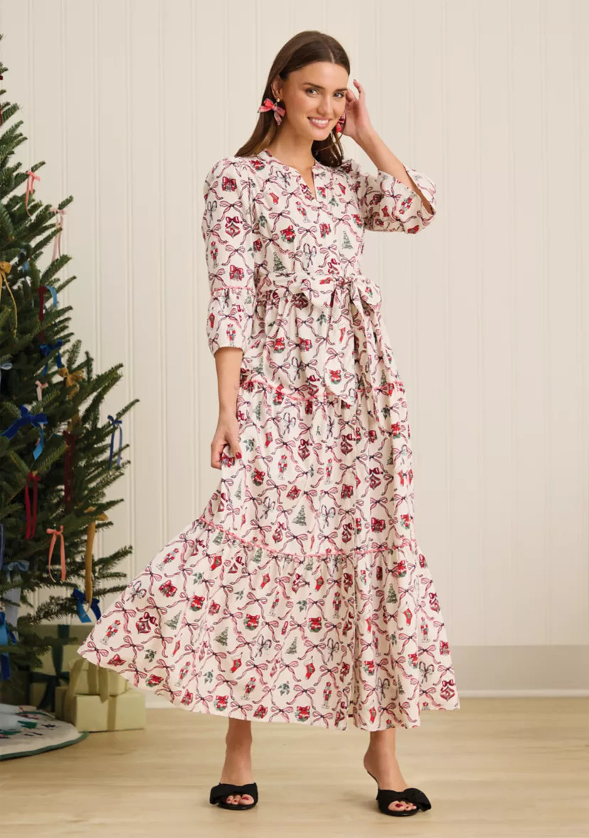Sewing Down South x Crown & Ivy™ Long Sleeve Maxi Dress with Sash | Belk