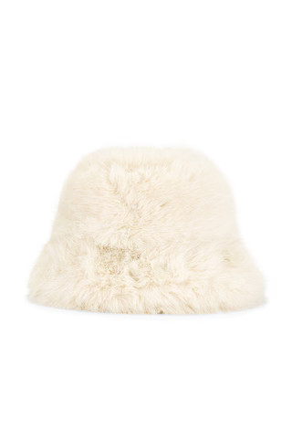 jocelyn Oversized Faux Fur Bucket Hat in Beige from Revolve.com | Revolve Clothing (Global)