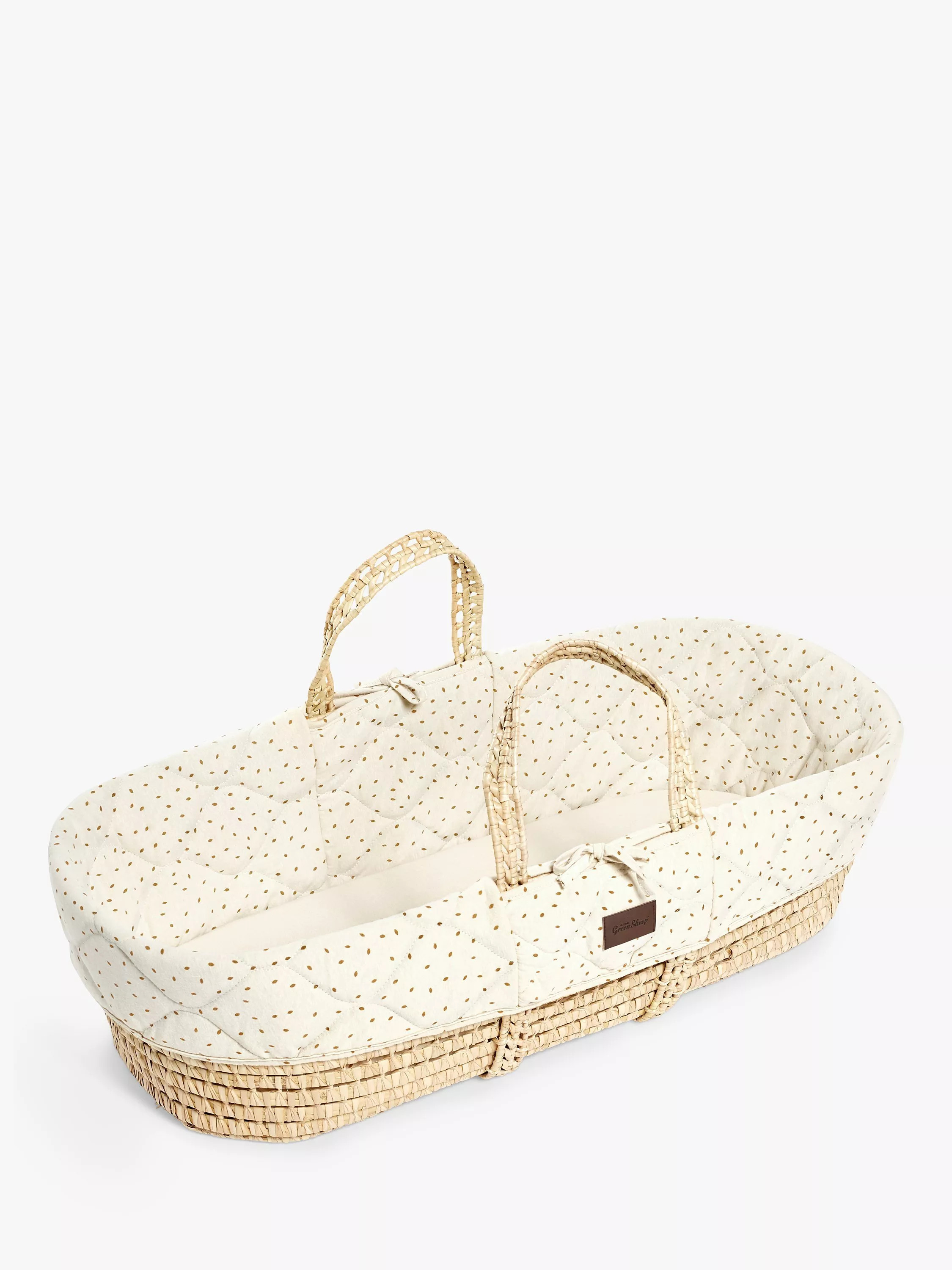 The Little Green Sheep Qulited Signature Moses Basket | John Lewis (UK)