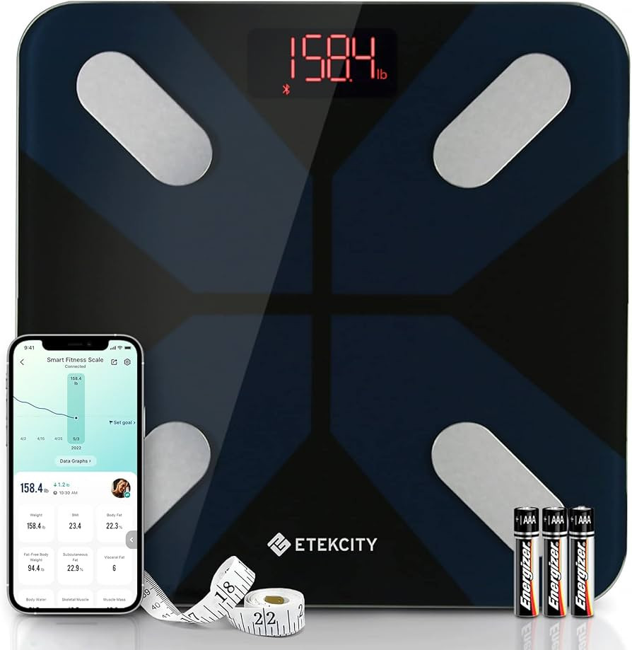 Etekcity Scale for Body Weight, Smart Digital Bathroom Weighing Scales with Body Fat and Water We... | Amazon (US)