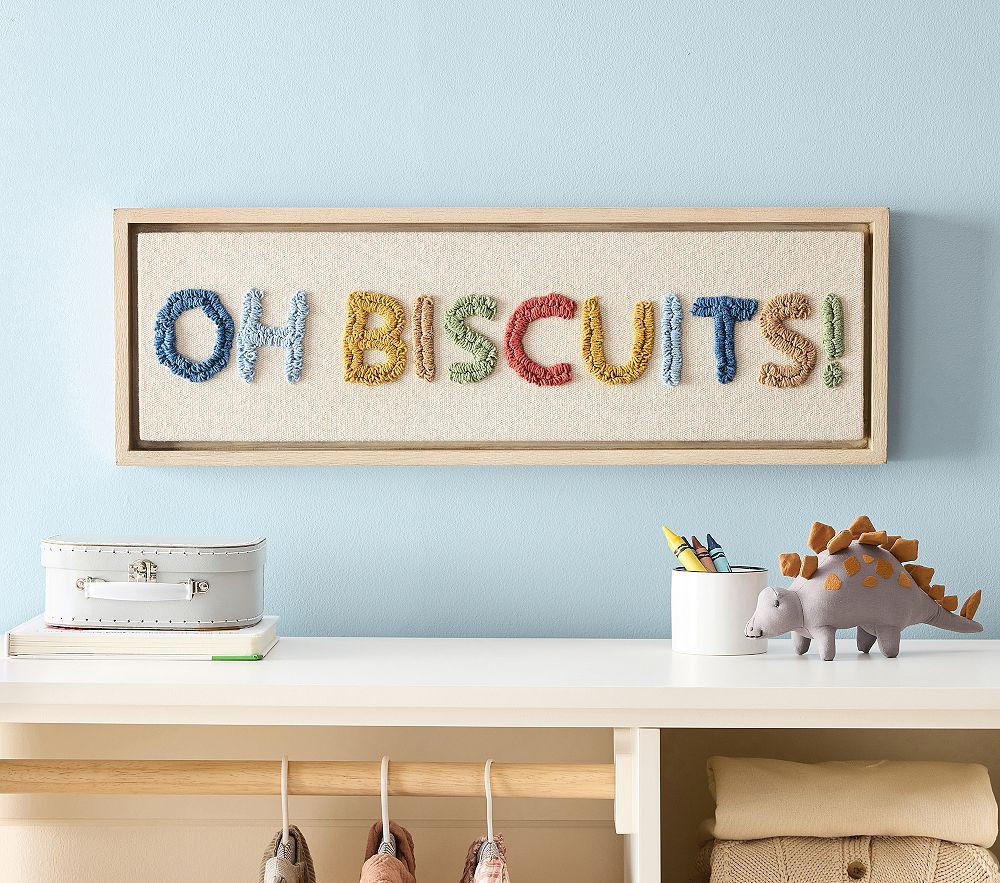 Bluey Oh Biscuits Embroidered Art (30") | Pottery Barn Kids