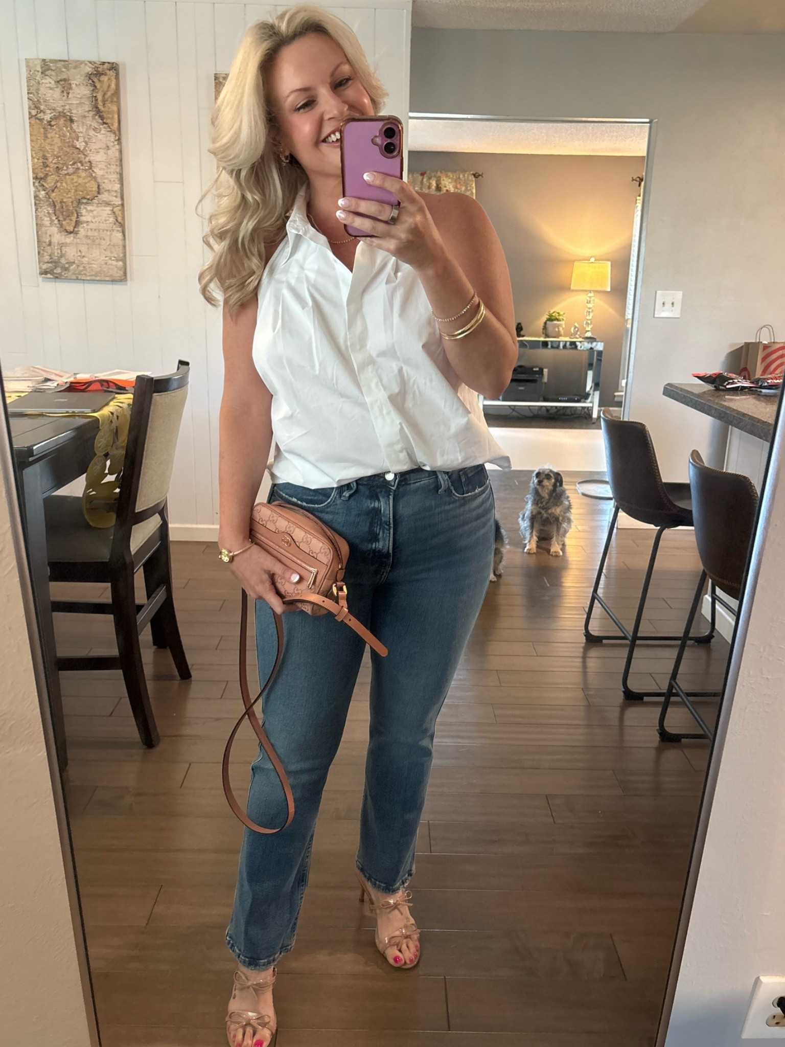 This @Target  top is so classic in the front but party in the back! This will be a staple in my wardrobe and it's under $35!

Target Finds. Summer outfit 2026. Good American. New jeans. Classic outfit. Carolyn Bessett Kennedy inspired

#LTKdayinmylife #LTKootd #LTKgrwm

Comment SHOP below to receive a DM with the link to this post on my LTK ⬇ https://liketk.it/6cp1e ltkootd trgtdealday2022 ltkdayinmylife ltkgrwm

#LTKdayinmylife #LTKgrwm #LTKootd