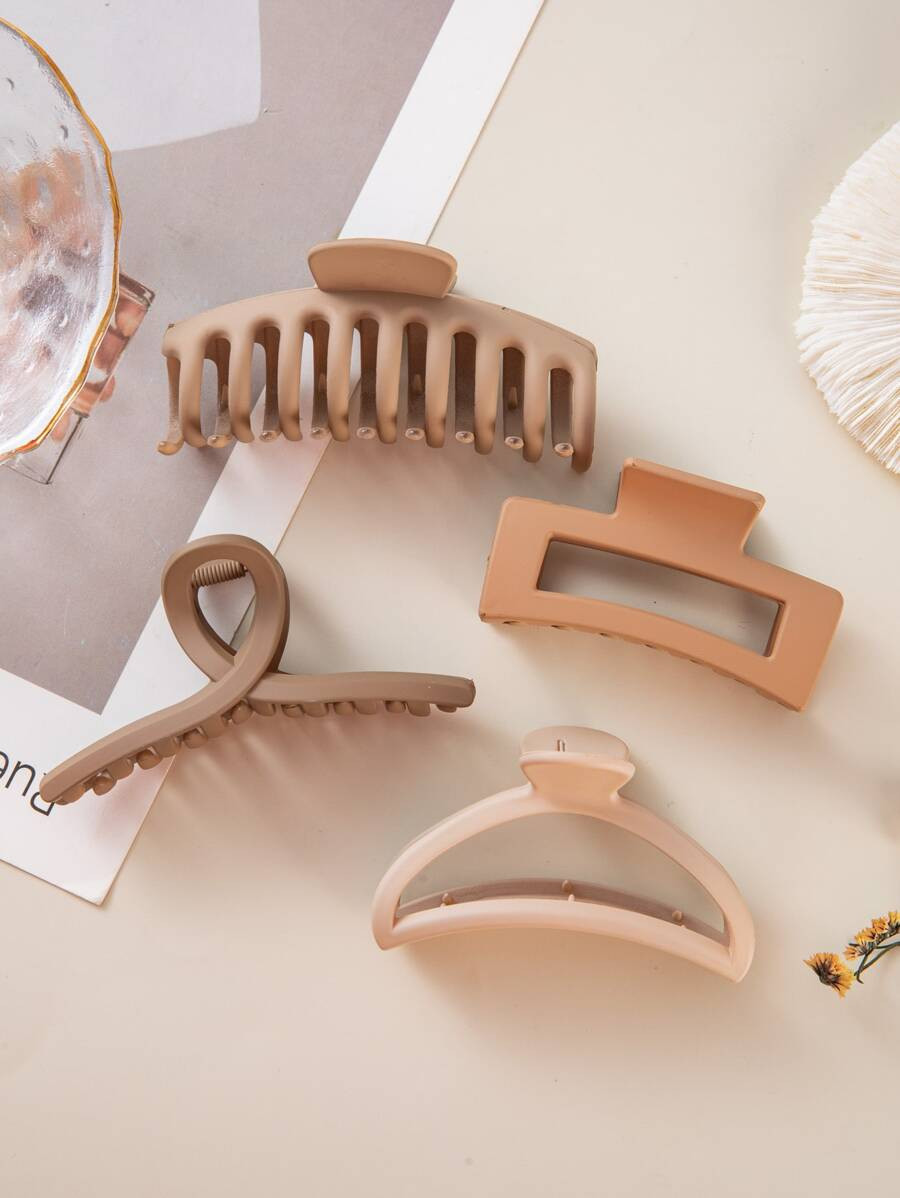 4pcs Square & Semicircle Design Hair Claw SKU: sc2211263521755253(6 Reviews)$2.50Make 4 payments ... | SHEIN