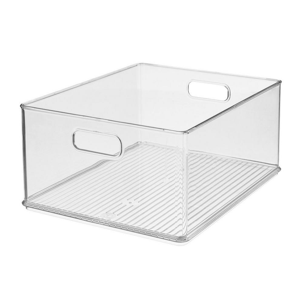 iDesign Stackable Plastic Storage Bin with Handles | Ulta