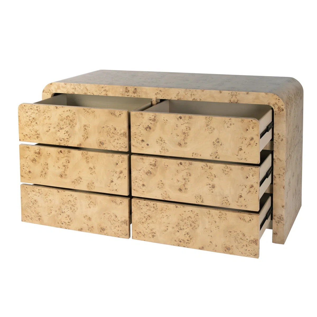 Cora Burl Wood 6-Drawer Dresser | Wayfair North America