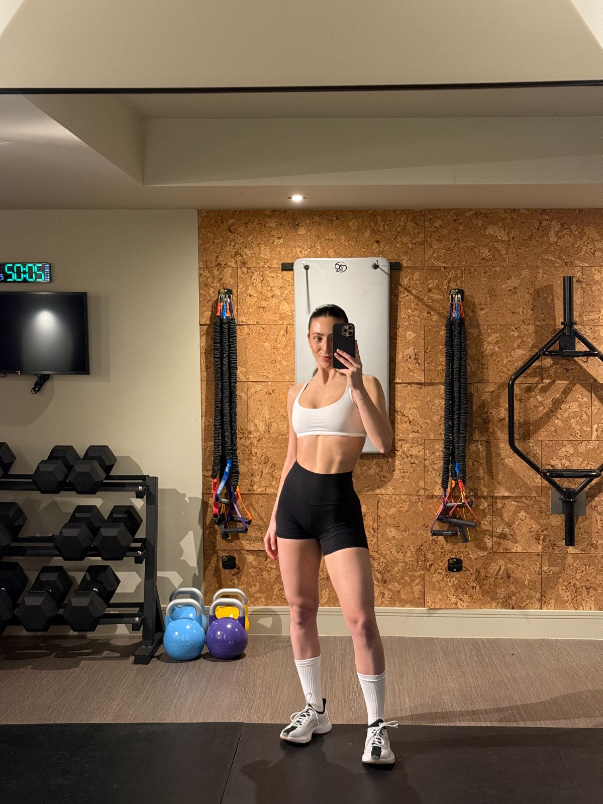 Obsessed with my Lululemon fit today! 💖 Check it out:

Free to Be White Bra: True to size, but if you're between sizes, definitely size up! I'm a UK 10 and it fits perfectly.

Align 6 Inch Black Shorts: True to size, weightless, and breathable—perfect for any workout. 🖤

Lululemon Trainers: Size up half a size for the best fit. These shoes are amazing for hybrid training! 💪

Lululemon Socks: Stay true to size for a comfy, secure fit. 🧦 

 #LTKuk #LTKfitness #LTKstyletip