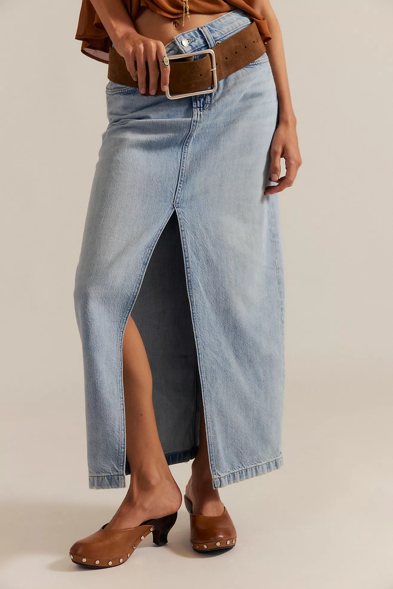 We The Free Nothing Better Denim Maxi Skirt | Free People (Global - UK&FR Excluded)