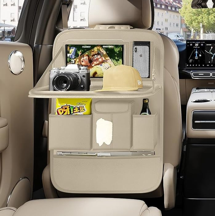 GMQ Back Seat Car Organizer 1 Pack,Backseat Organizer with Tray,Multifunctional Car Seat Back Sto... | Amazon (US)