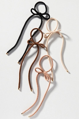 XL Bow Hair Ties, Set of 4 | Anthropologie (US)