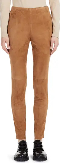 Weekend Max Mara Bahamas Leather & Stretch Jersey Slim Pants | Nordstrom | Nordstrom