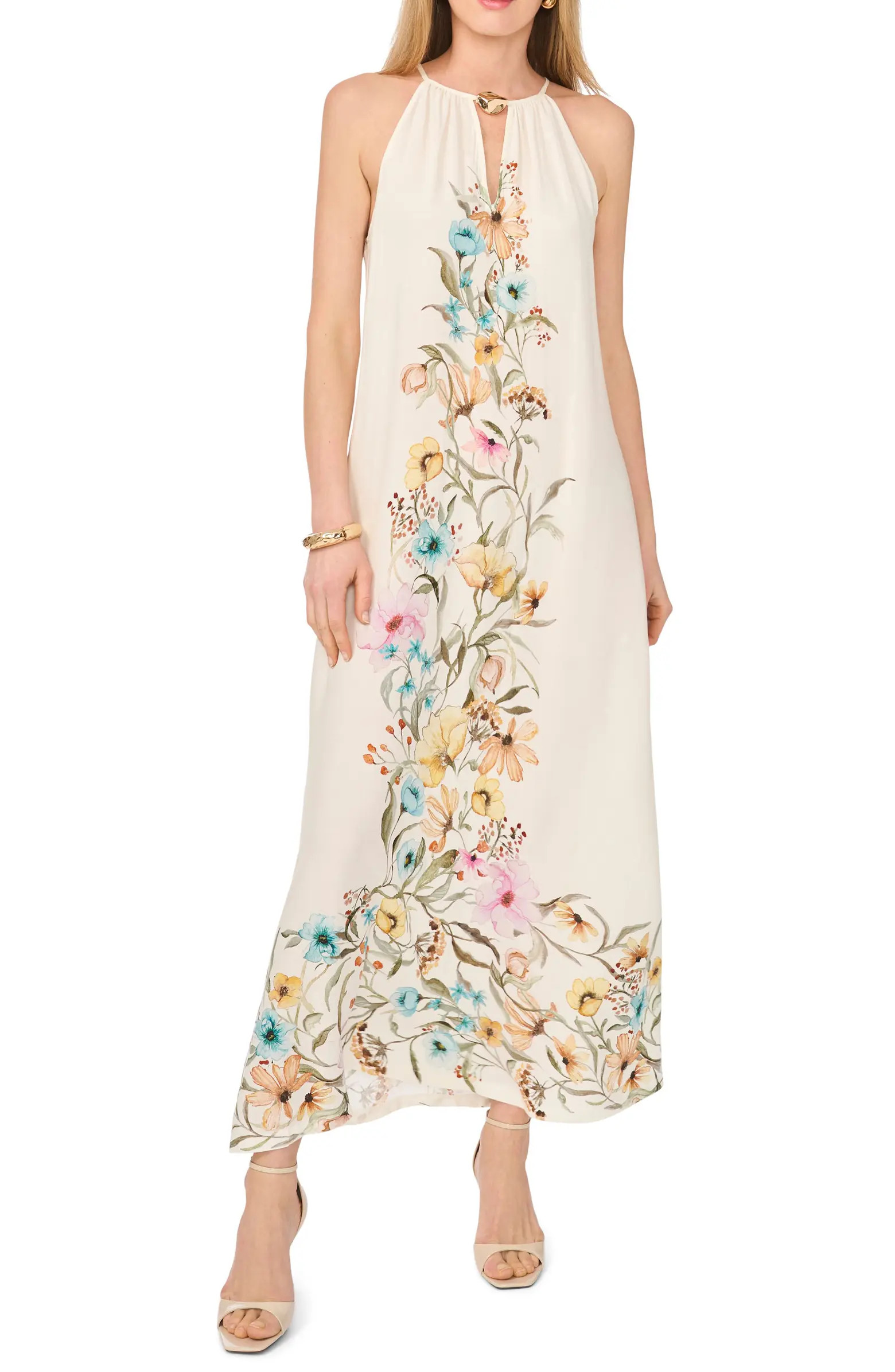 Vince Camuto Floral Print Sleeveless Maxi Dress | Nordstrom | Nordstrom