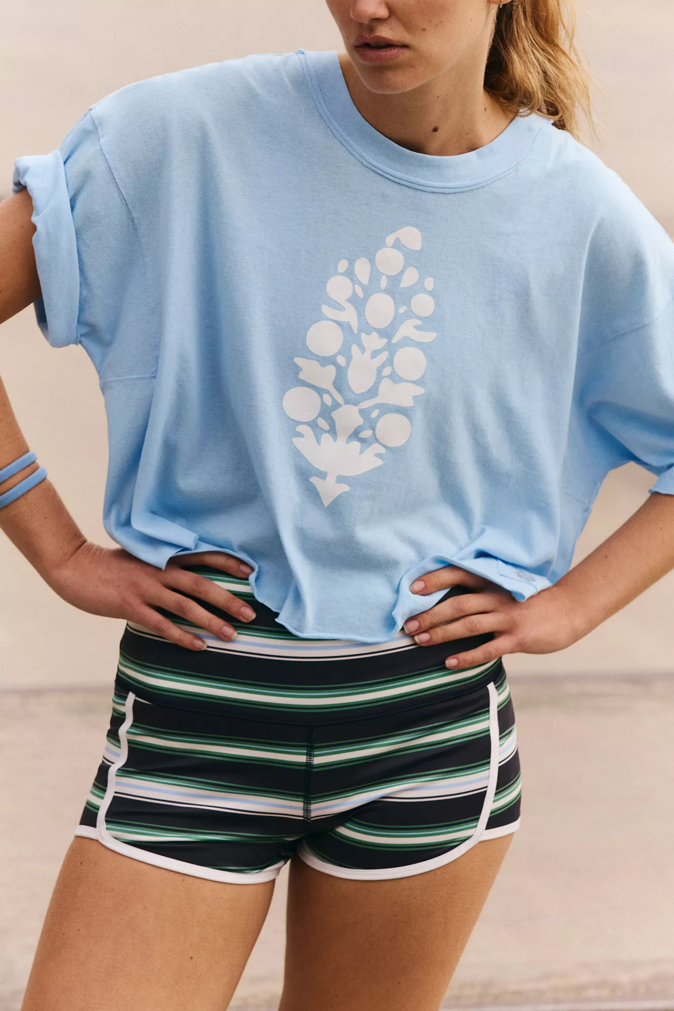 FP Movement Women's Inspire Logo Tee, Medium, Oxford Blue | Public Lands