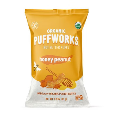 Puffworks Organic Honey Peanut Butter Puffs (6-pack of 1.2oz bags) | Target