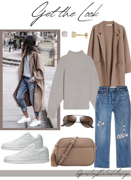 Get the Look / Pinterest Outfit / Trench Coat / Winter Coat / Winter Fashion / White Sneakers / Ribbed Sweater / Amazon Finds / Abercrombie / Crossbody Purse / Aviator Sunglasses / Sale Alert / Outfit Inspo

#LTKstyletip #LTKfindsunder100 #LTKsalealert