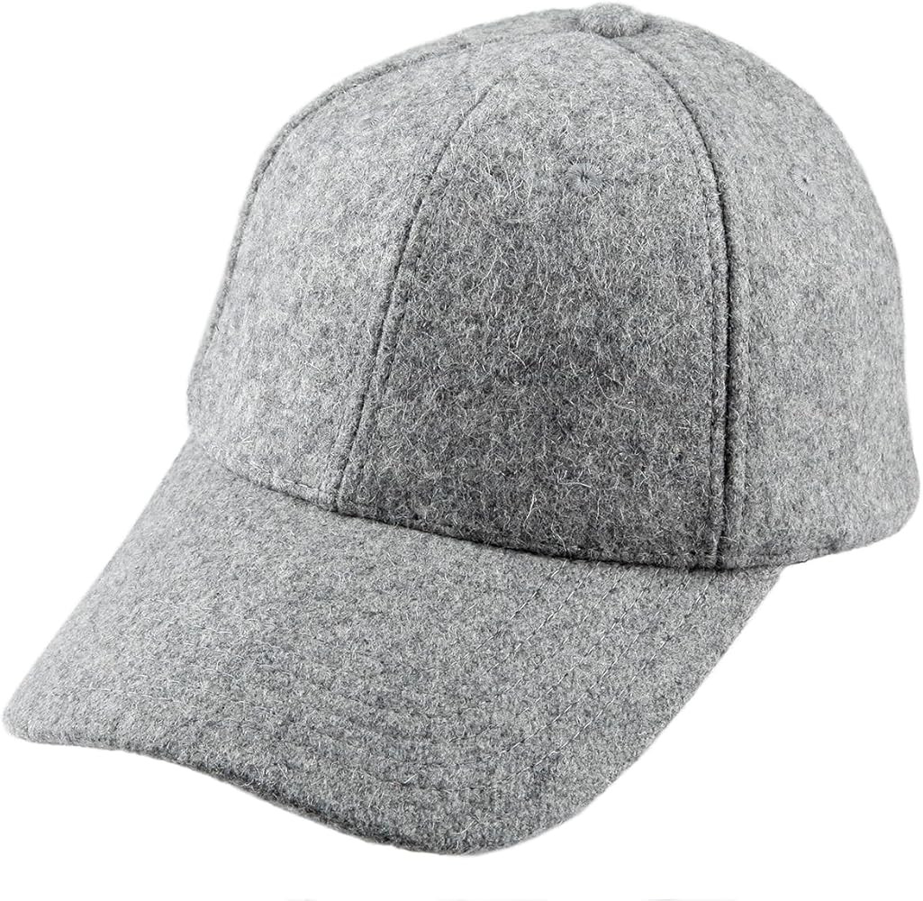Sportmusies 6 Panel Wool Blend Baseball Cap for Men Women, Adjustable Winter Warm Dad Hat Sport O... | Amazon (US)