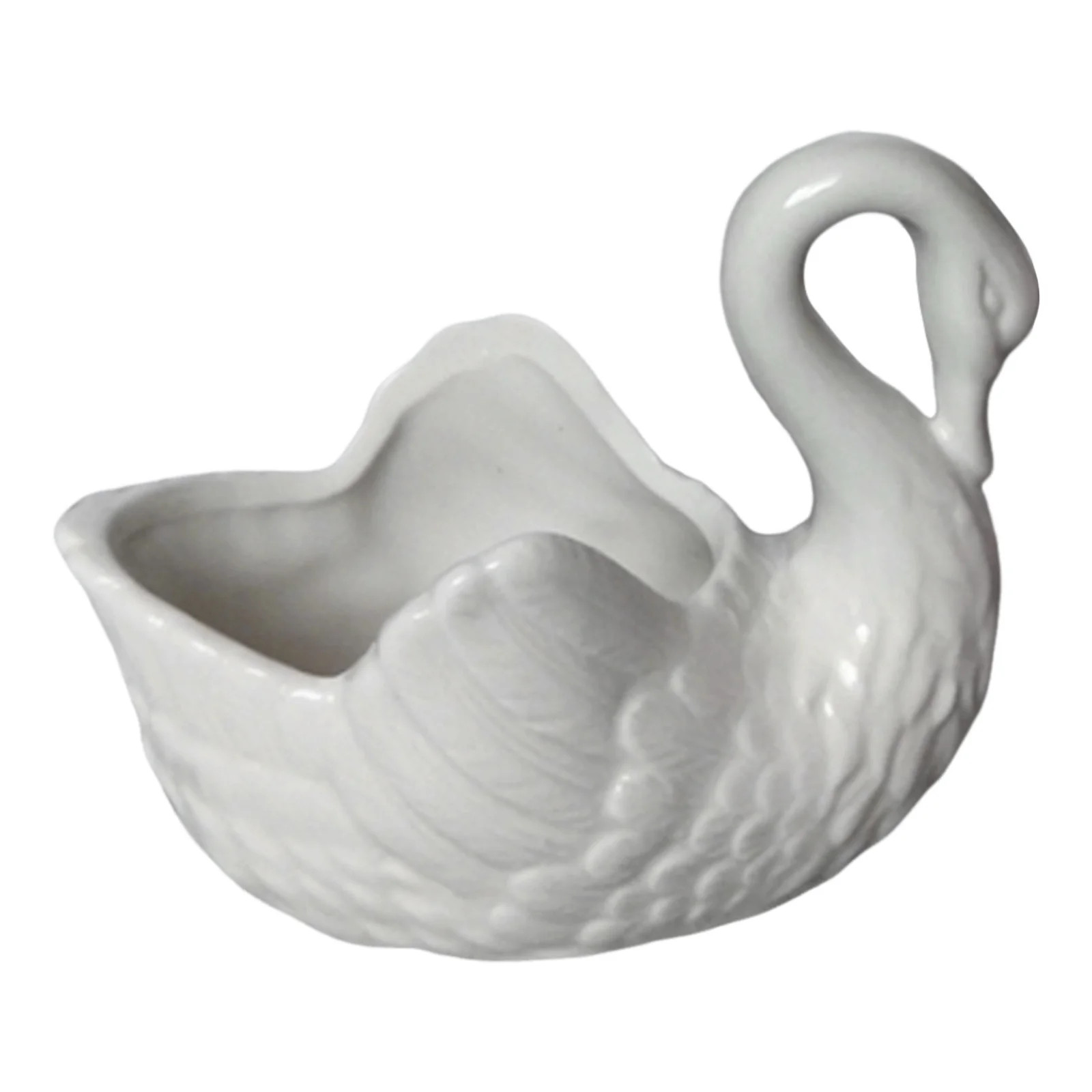 White Swan Planter Pot - Medium Temperature Ceramic Succulent Pot with Drain Hole, Decorative Con... | Walmart (US)