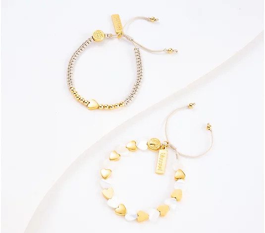My Saint My Hero Sisters of the Heart Bracelet Set, Goldtone - QVC.com | QVC