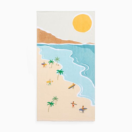 Kids Surf Beach Towel | West Elm (US)