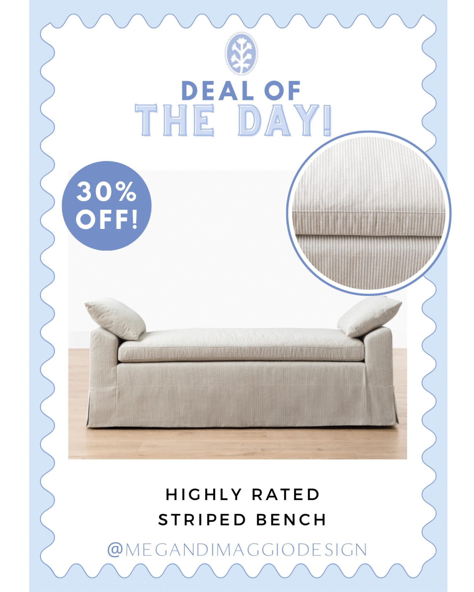 Love this striped slipcovered style bench!! 😍🙌🏻 Highly rated and now 30% OFF for Presidents’ Day weekend! So perfect at the end of the bed or an entryway!

#LTKSaleAlert #LTKHome
