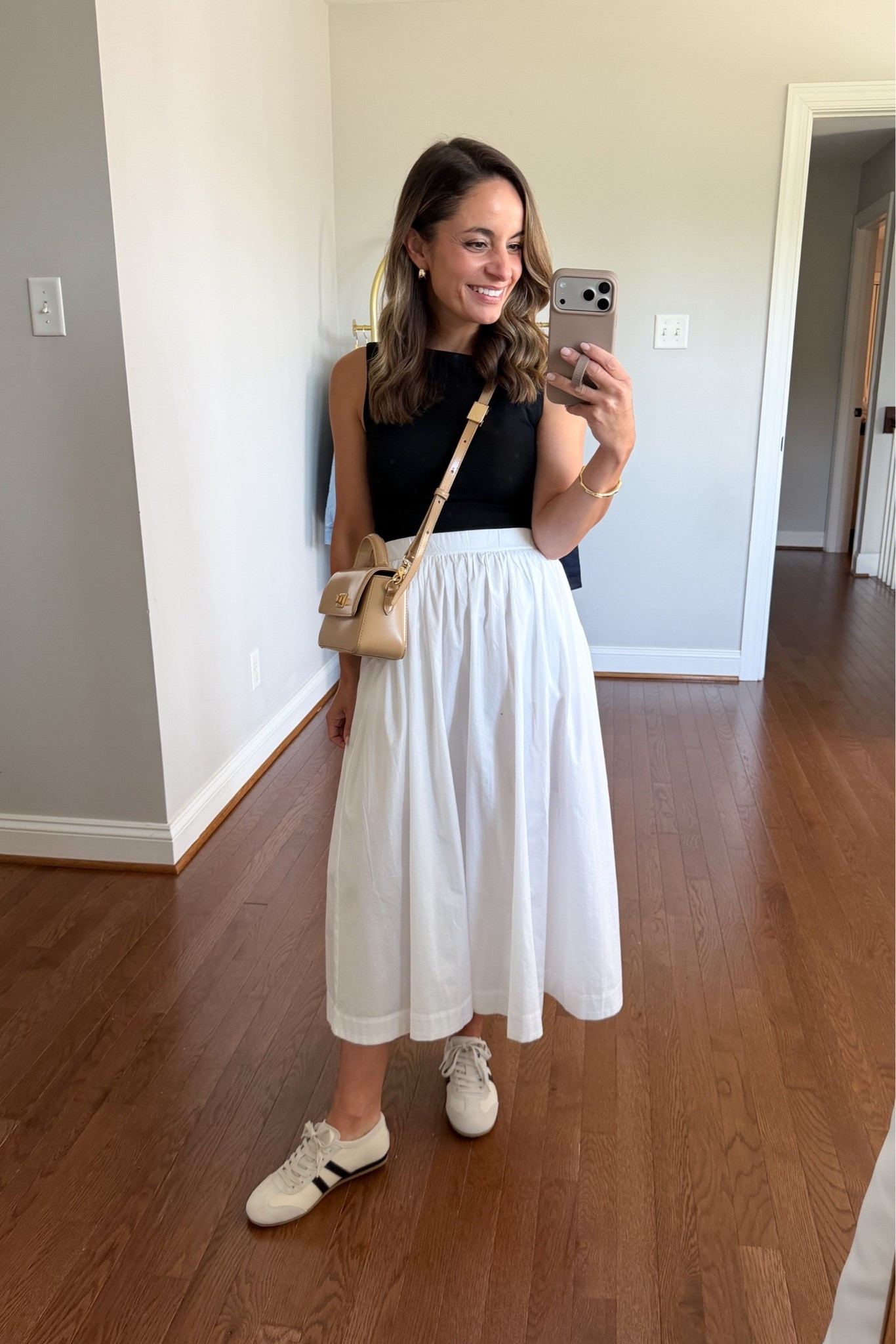 Summer outfit idea with sneakers! 

Skirt (J.Crew Factory): xxs - standard sizing. Skirt is sheer, I added a slip. 
Top (Nordstrom): xxs

#LTKPetite