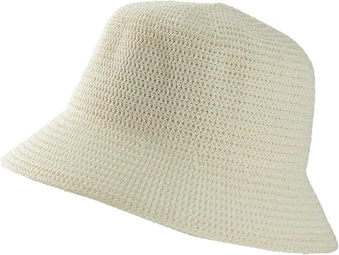 MEINICIY Bucket Hats for Woman, Beach Sun Hat for Women, Bamboo Mesh Woven Bucket Hat Foldable Pa... | Amazon (CA)