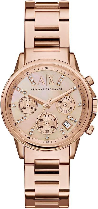 Armani Exchange Ladies Stainless Steel Quartz Dress Watch | Amazon (US)