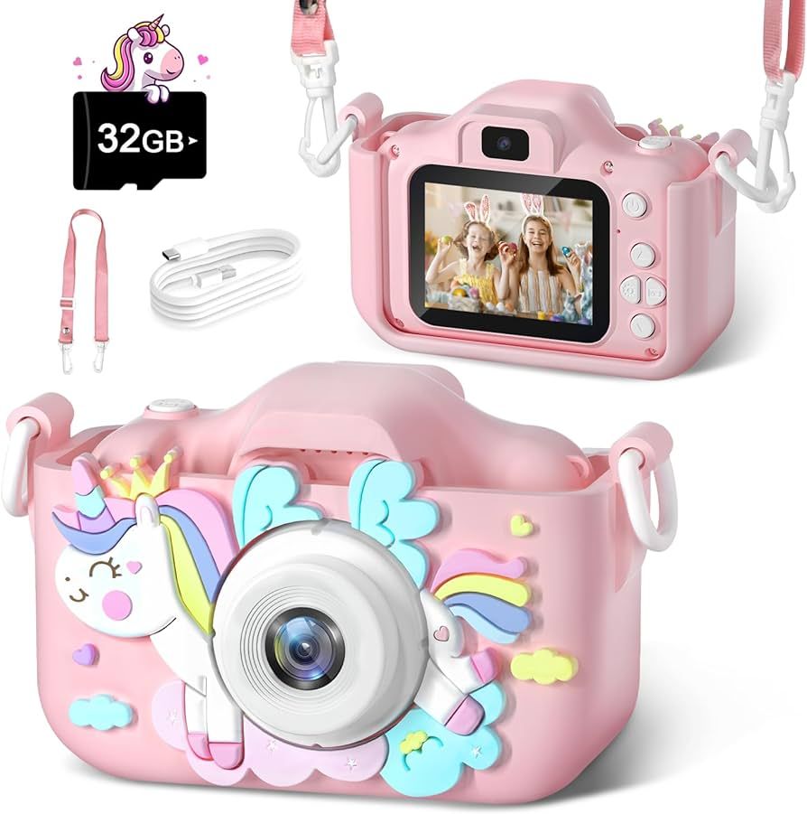 Anesky Kids Camera, Toy Camera for 3 4 5 6 7 8 9 10 11 12 Year Old Girls/Boys, Kids Digital Camer... | Amazon (US)