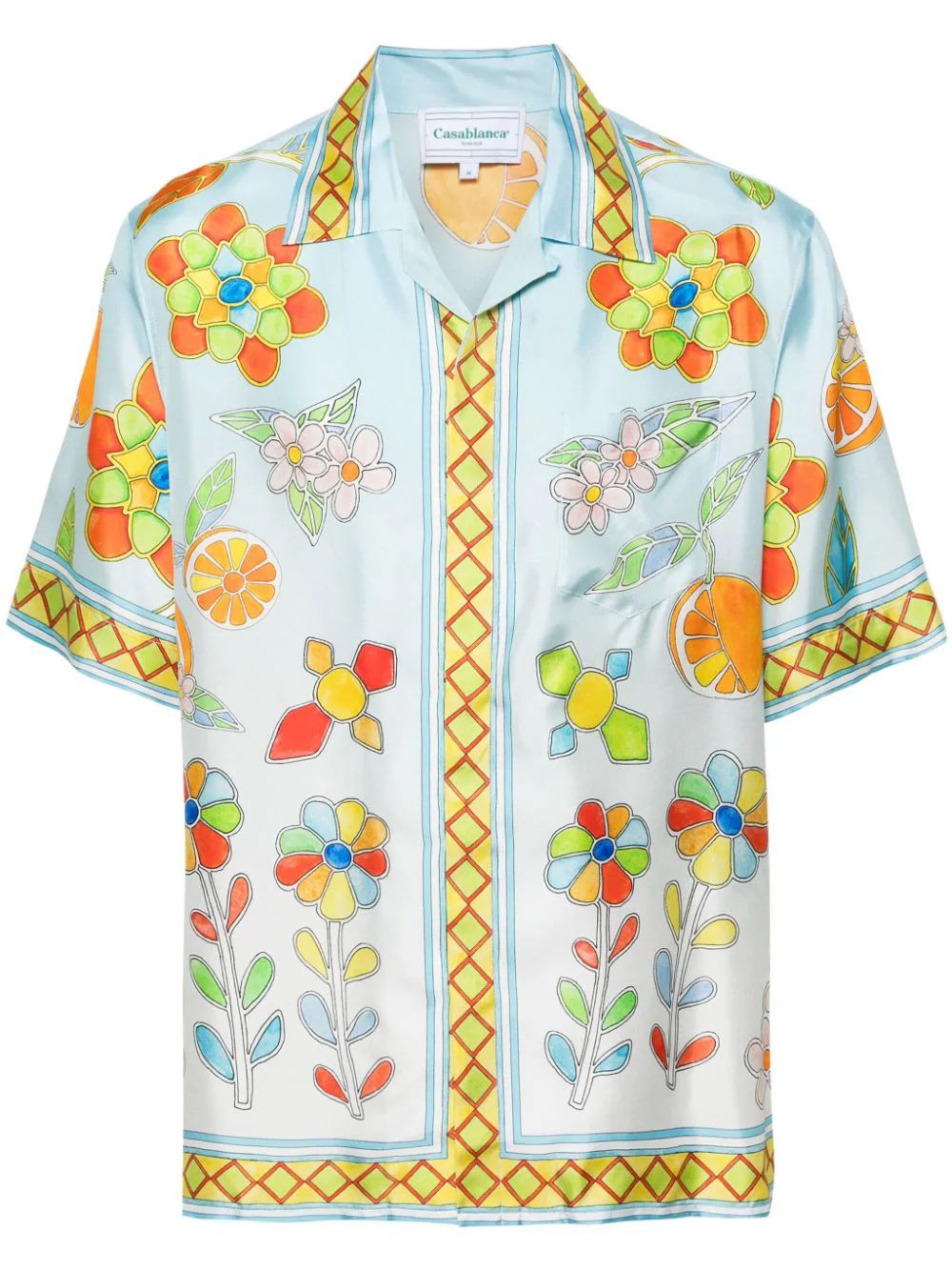 Casablanca Yoruba Flowers Silk Shirt - Farfetch | Farfetch Global