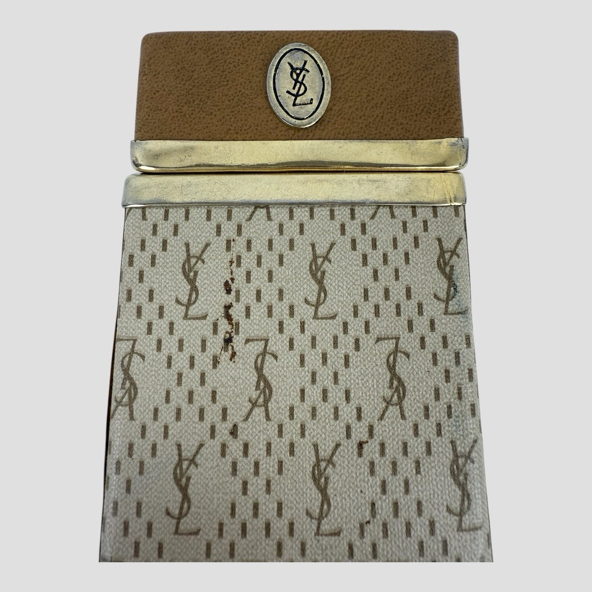 YVES SAINT LAURENT YSL Logo Vintage Cigarette Holder Card Case Designer Business | eBay US