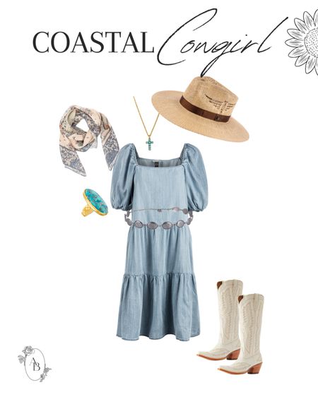 Coastal Cowgirl aesthetic finds! I’m here to give you all of the inspiration for creating your own Coastal Cowgirl summer! 🌾🐚
Mixing textures like eyelet fabrics, ruffles, lace and silky satins. Juxtaposed with textures like lived-in denim, worn cowboy boots, and throw in some chalky sand for good measure!
Effortless beachy style with a hearty helping of country love. 🚜

Coastal Cowgirl
Festival outfits 
Coastal Grandma 


#LTKstyletip #LTKSeasonal #LTKFestival