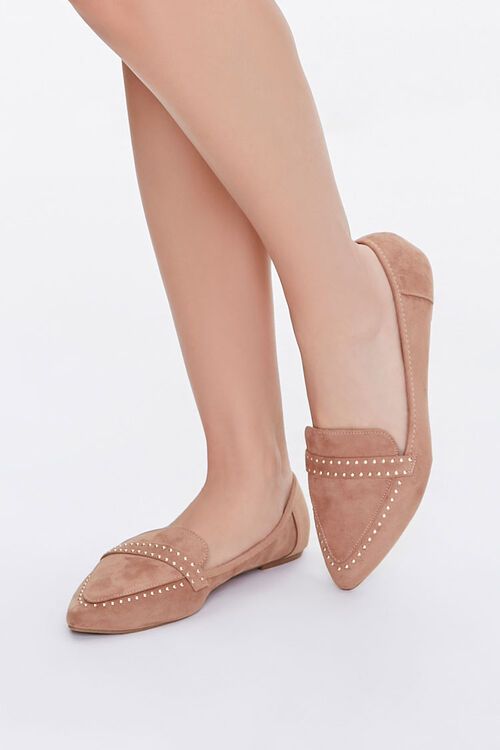 Faux Suede Studded Loafers | Forever 21 (US)