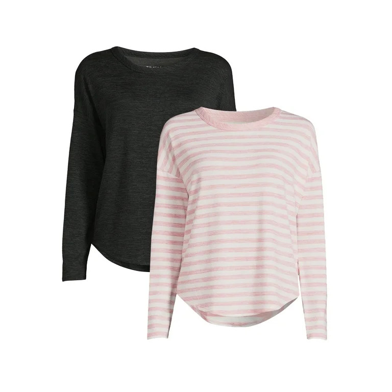 Time and Tru Women's Long Sleeve Hacci Top (2 Pack) | Walmart (US)