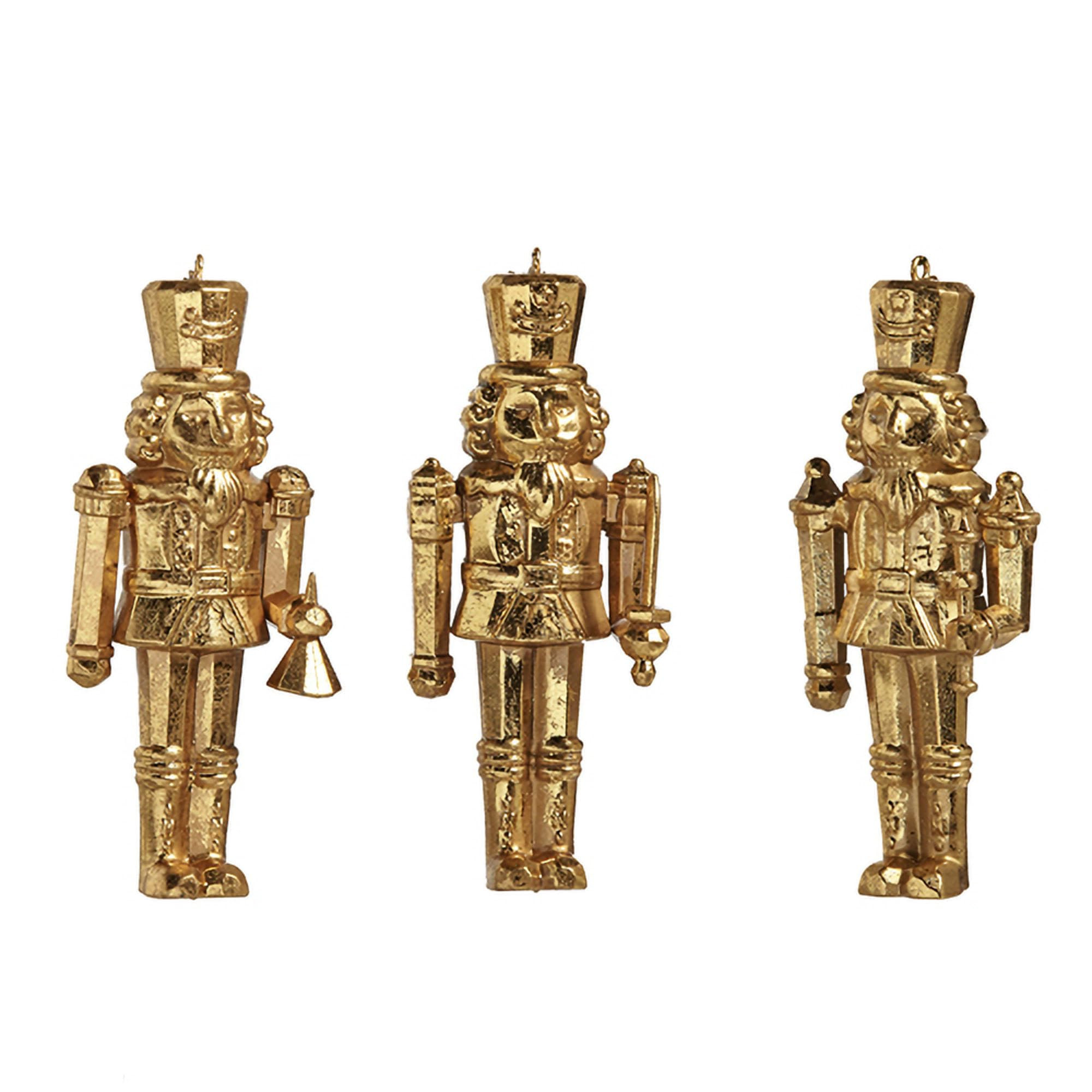 Raz 5 Inch Gold Nutcracker Ornaments - Set of 3 Assorted | Amazon (US)