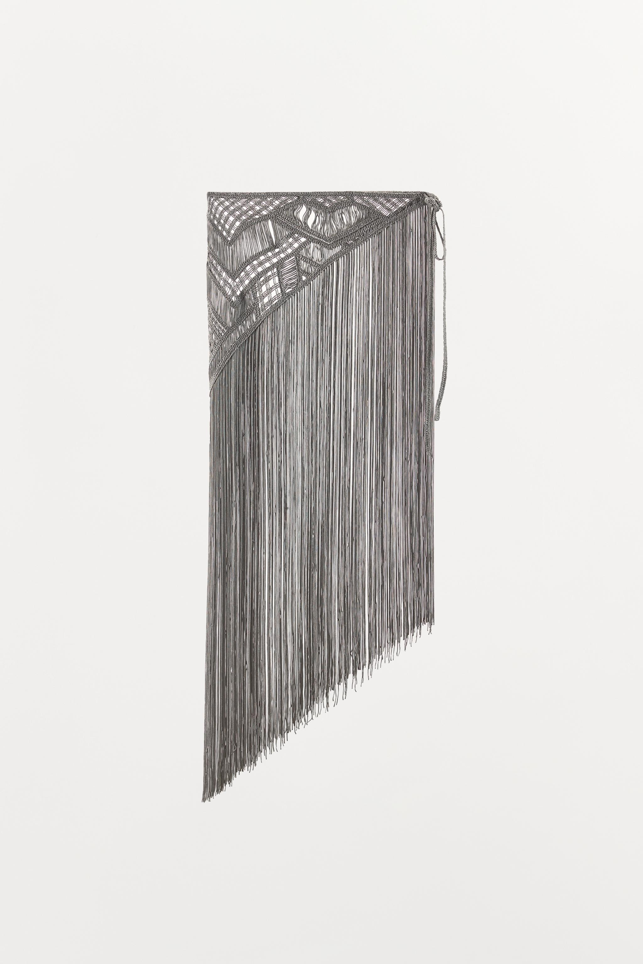 FRINGED MULTIPOSITION CROCHET SCARF | Zara US