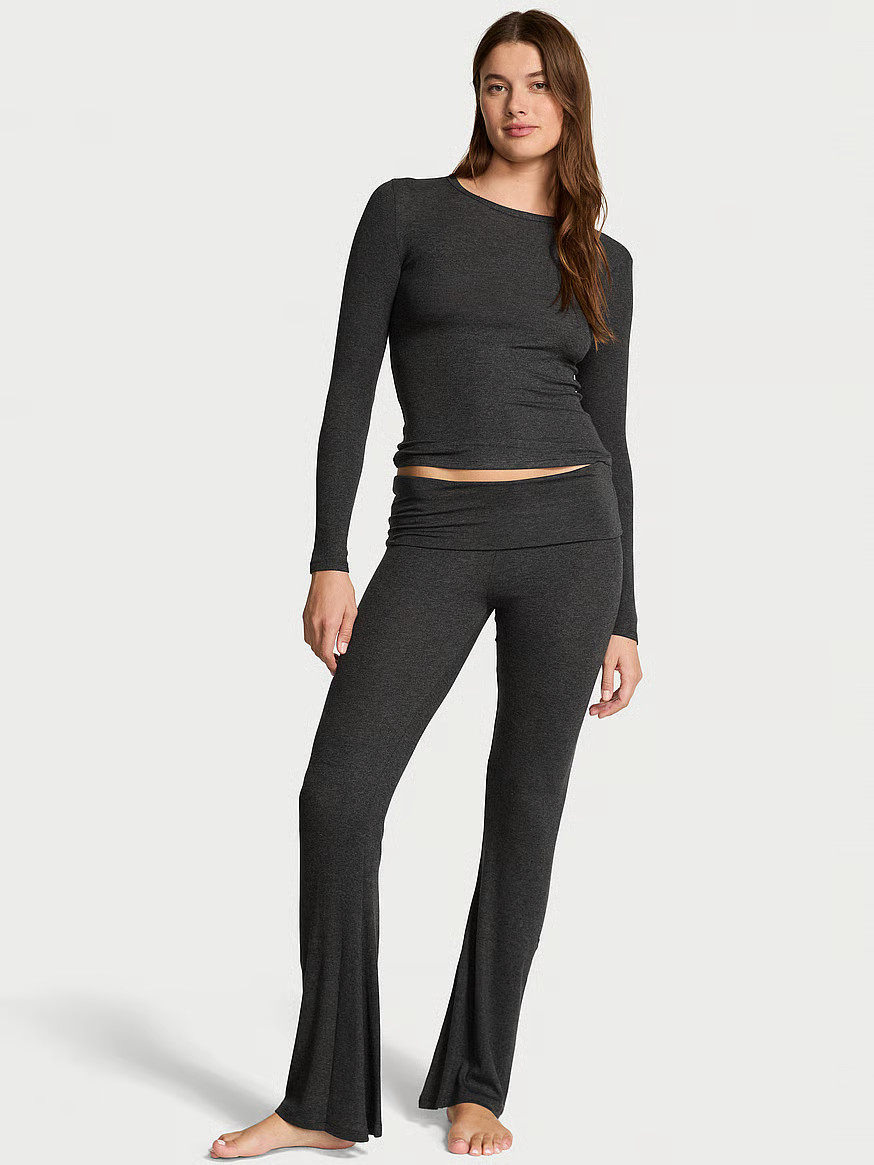 Buy Ribbed Modal Long Lounge Set, Lipstick - Order Pajamas Sets online - Victoria's Secret US | Victoria's Secret (US / CA )